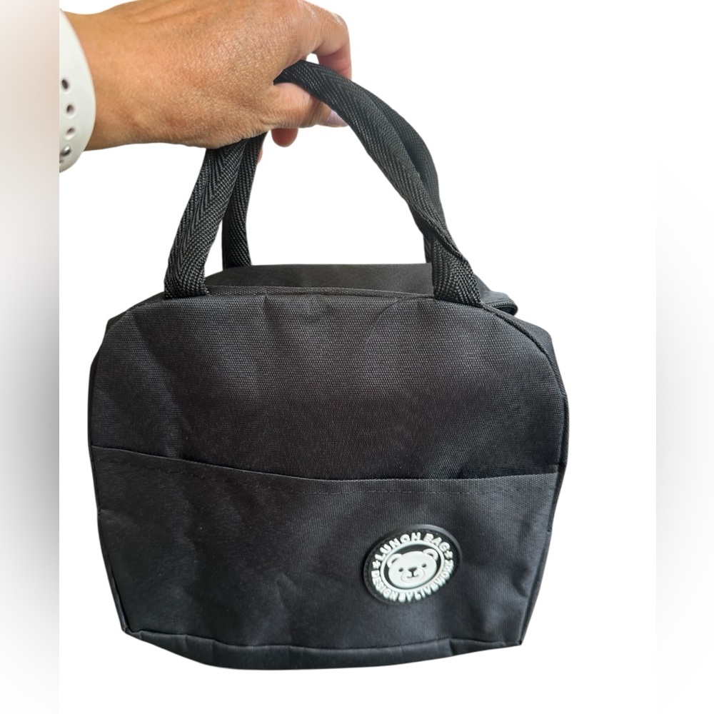 Black Collapsible Lined Lunch Tote/Cooler